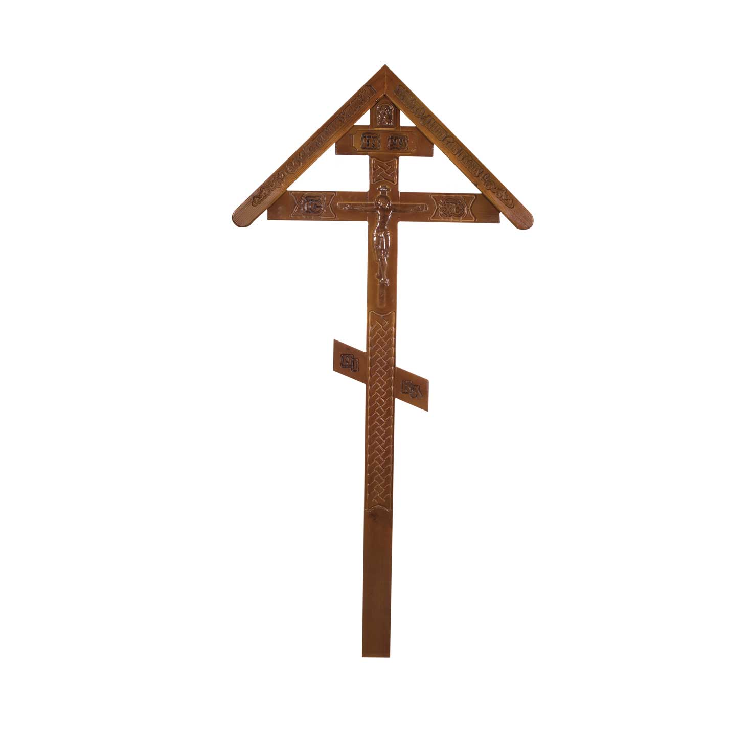 Крест резной с крышкой 2м60см (темный; светлый) в Москве и Троицке