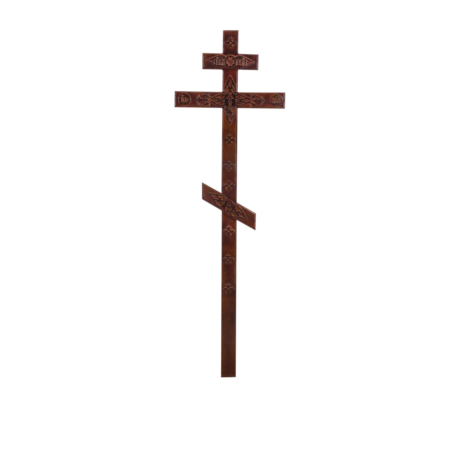 Крест прямой с декором 2м.10см (темный; светлый; состаренный) в Москве и Троицке